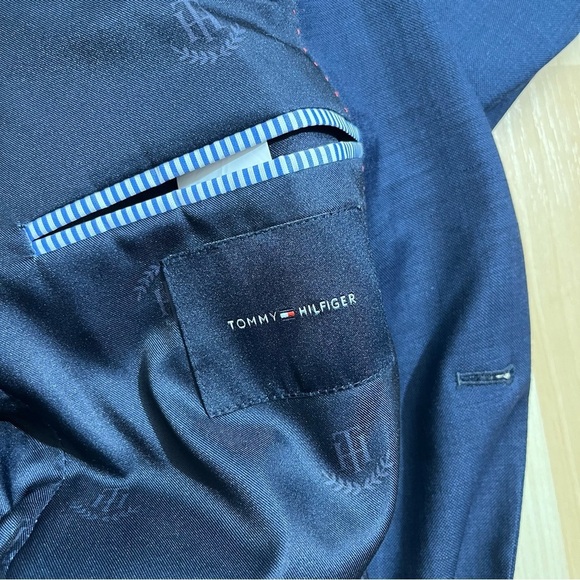 Tommy Hilfiger Mens Suit Blazer Coat Two Button Jacket Size 41R Wool Blend Suit - Picture 4 of 5